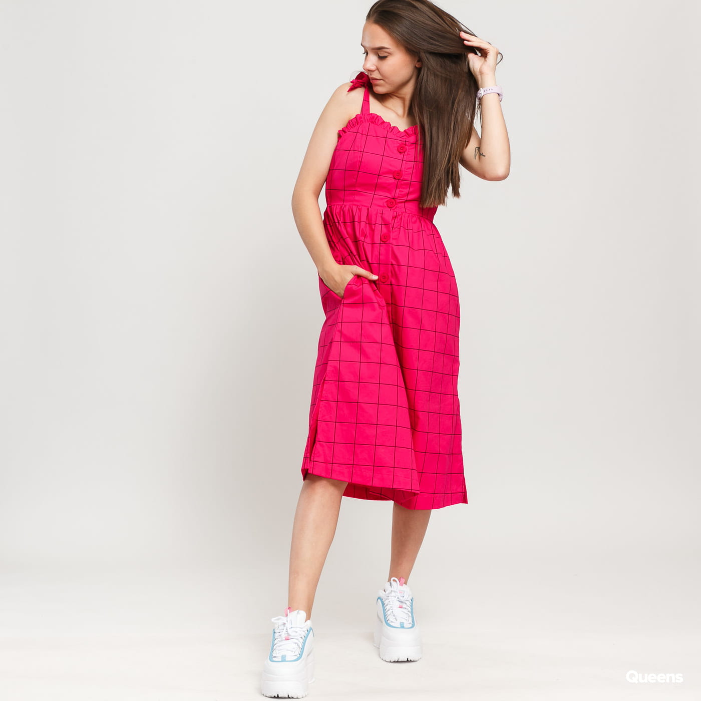 Pокля LAZY OAF Caged In Button Dress Розово | Caged In Button, 0