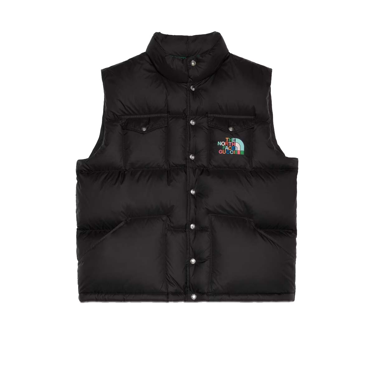Жилетка Gucci The North Face x Down Vest Black Черно | 670654 XAAEO 1000, 0