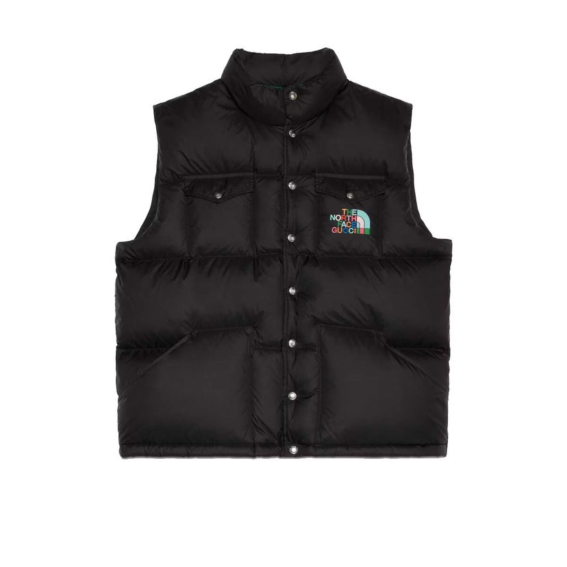 Жилетка Gucci The North Face x Down Vest Black Черно | 670654 XAAEO 1000