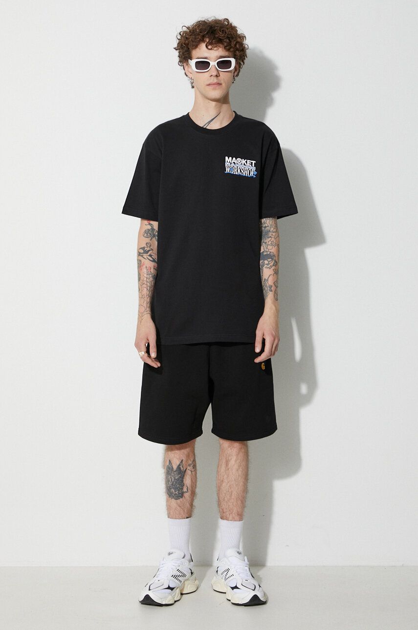 Тениска MARKET Printed T-Shirt Черно | 399001473, 1
