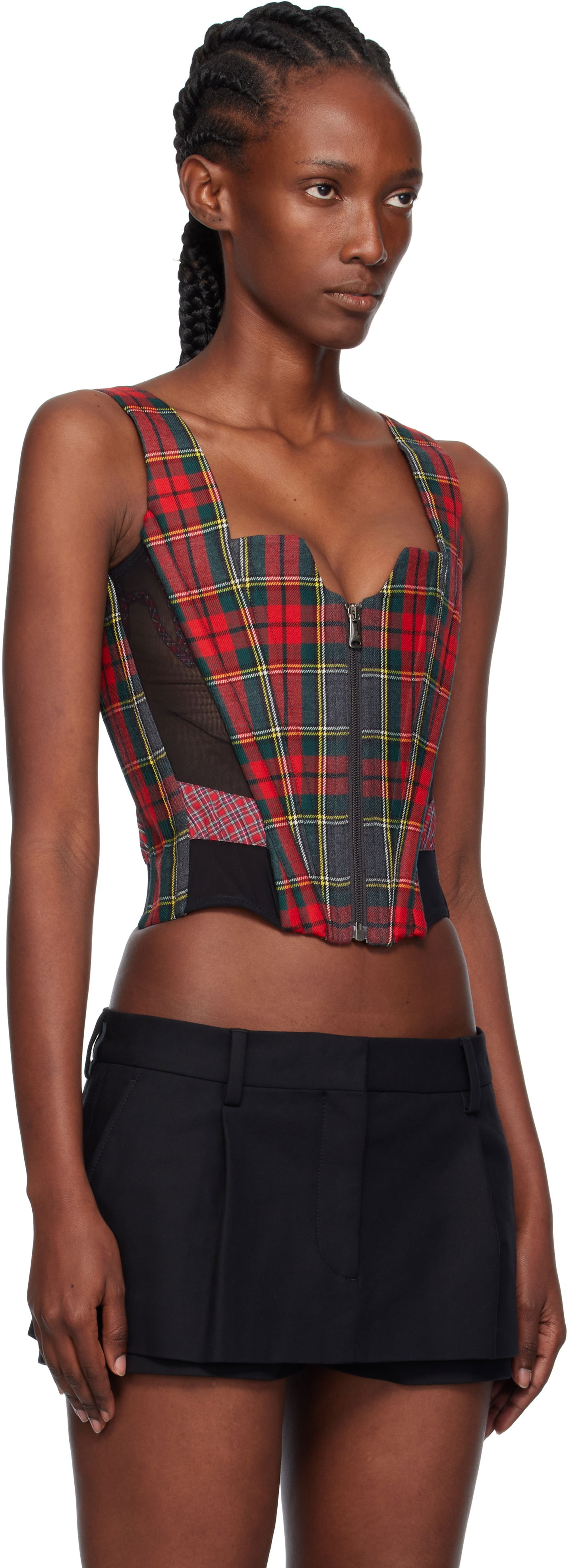 Съкратен топ Vivienne Westwood Vivienne Westwood Juliet Plaid Corset Top Многоцветен | 1503004D-W0176-, 1