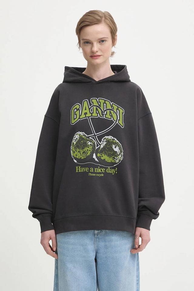 Oversized Hooded Isoli Cherries Graphic Sweatshirt
