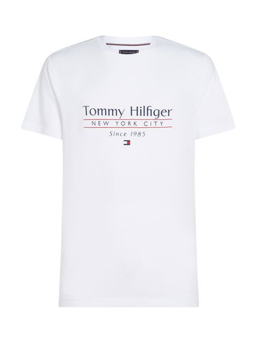Тениска Tommy Hilfiger Tommy Hilfiger Logo Crew Neck T-Shirt Бяло | MW0MW38621YBR, 4