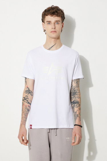 Тениска Alpha Industries Basic T Kryptonite Print T-Shirt Бяло | 116521.09, 0