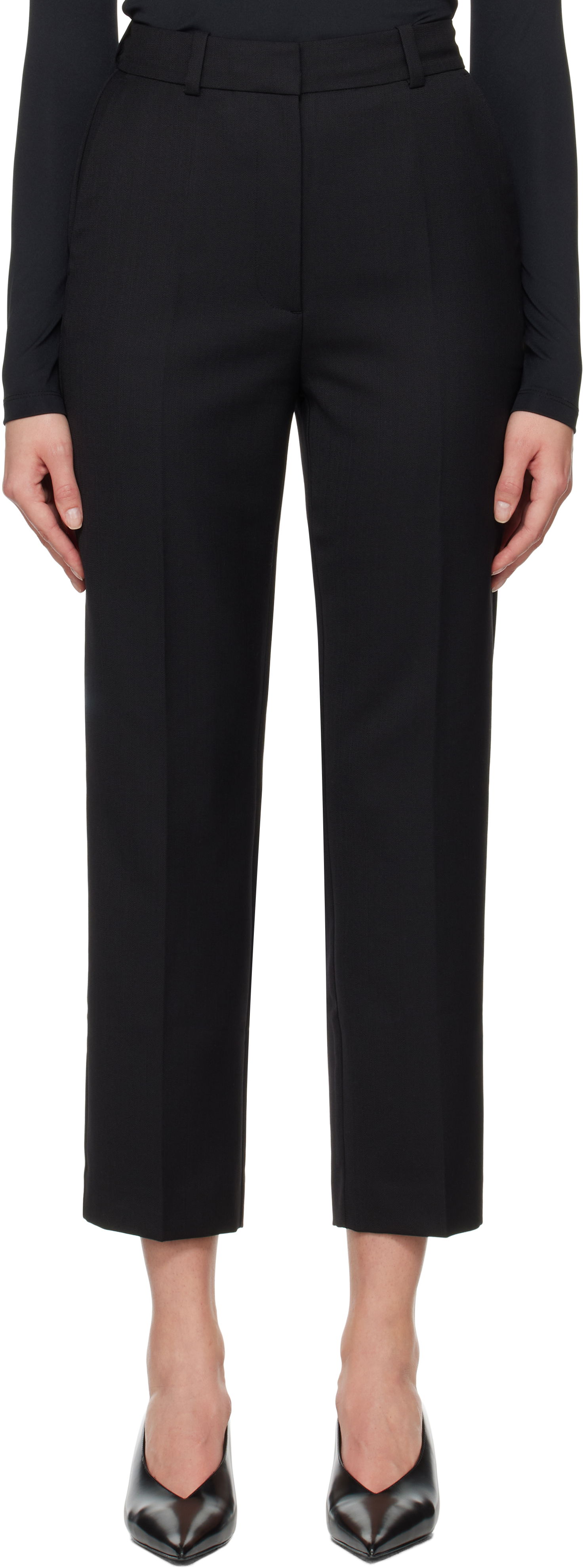 Панталони Anine Bing Anine Bing Blaine Cropped Dress Pants Черно | A-03-10033-BLK1, 0