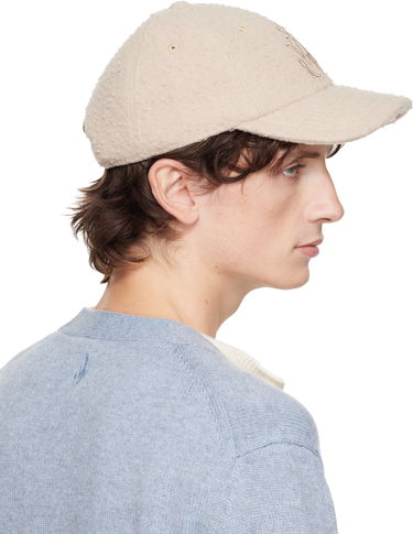 Шапка с козирка JW Anderson JW Anderson Fleece Embroidered Logo Baseball Cap Бежово | AC0409-FA0468, 2
