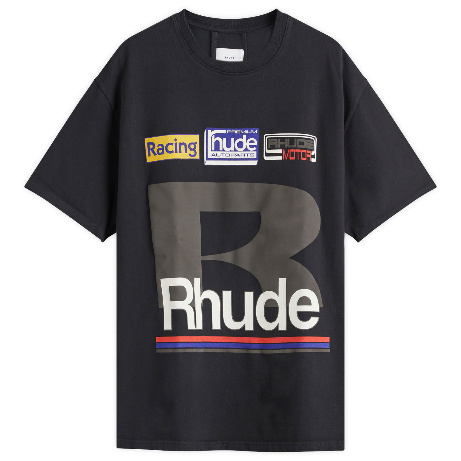 Тениска Rhude Rhude Petrol Patch T-Shirt, Size Large Черно | RHSS25TT12012-2306, 0