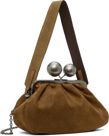 Дамска чанта Max Mara Weekend Max Mara Destino Suede Shoulder Bag Бежово | 2515511044600, 4