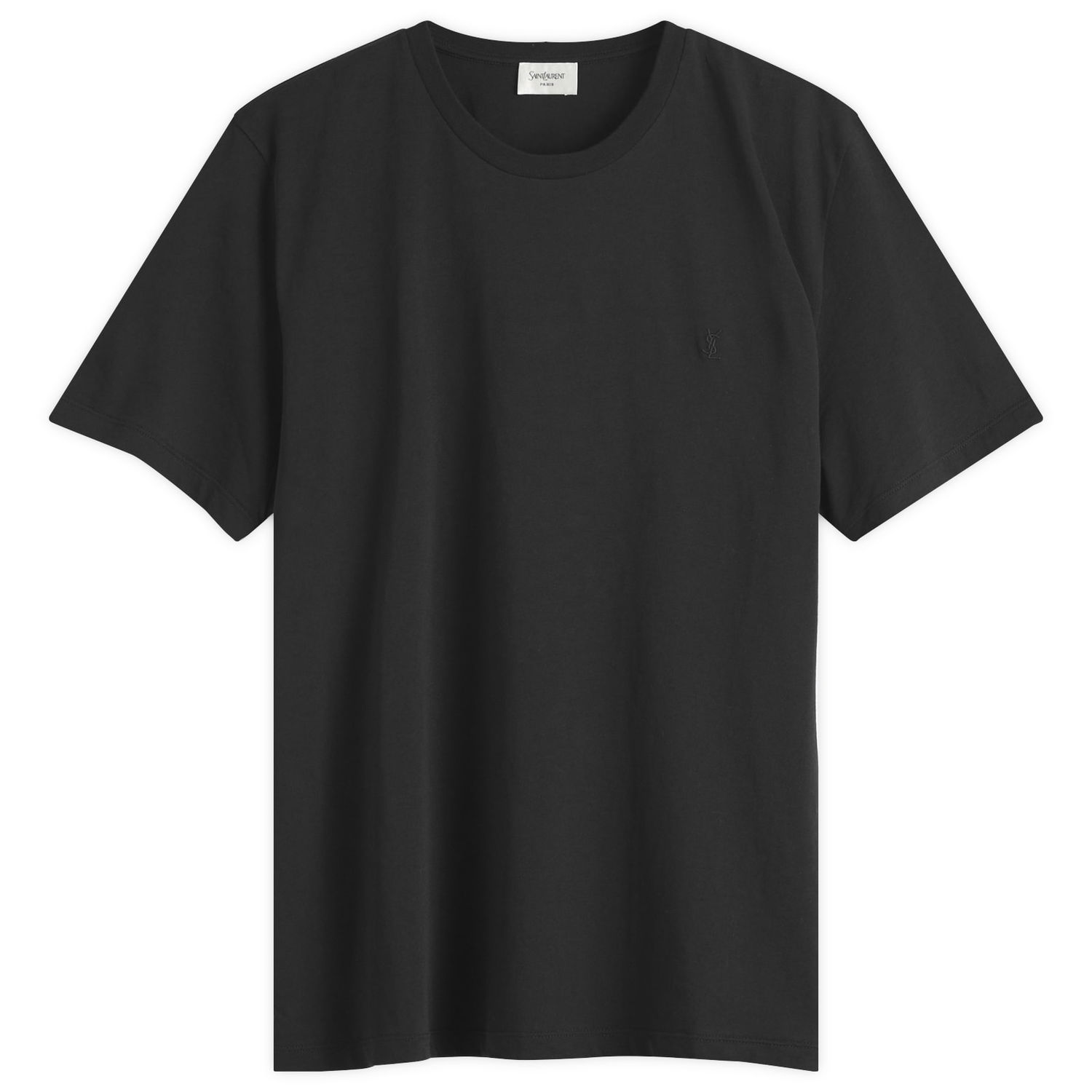 Тениска Saint Laurent Washed Cotton T-Shirt, Size Large Черно | 819395-Y2ZJ2-1000, 1