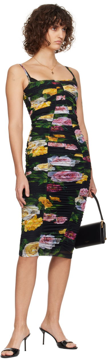 Pокля Dolce & Gabbana Dolce&Gabbana Tulle Floral Print Midi Slip Dress Многоцветен | F6FAKT FSUBI, 3