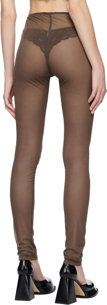 Клинове Anna Sui Anna Sui SSENSE Exclusive Sheer Leggings Кафяво | 0123D40, 2