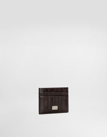 Портфейл Dolce & Gabbana Eel Leather Card Holder Onesize Кафяво | BP0330A8A5381300, 1
