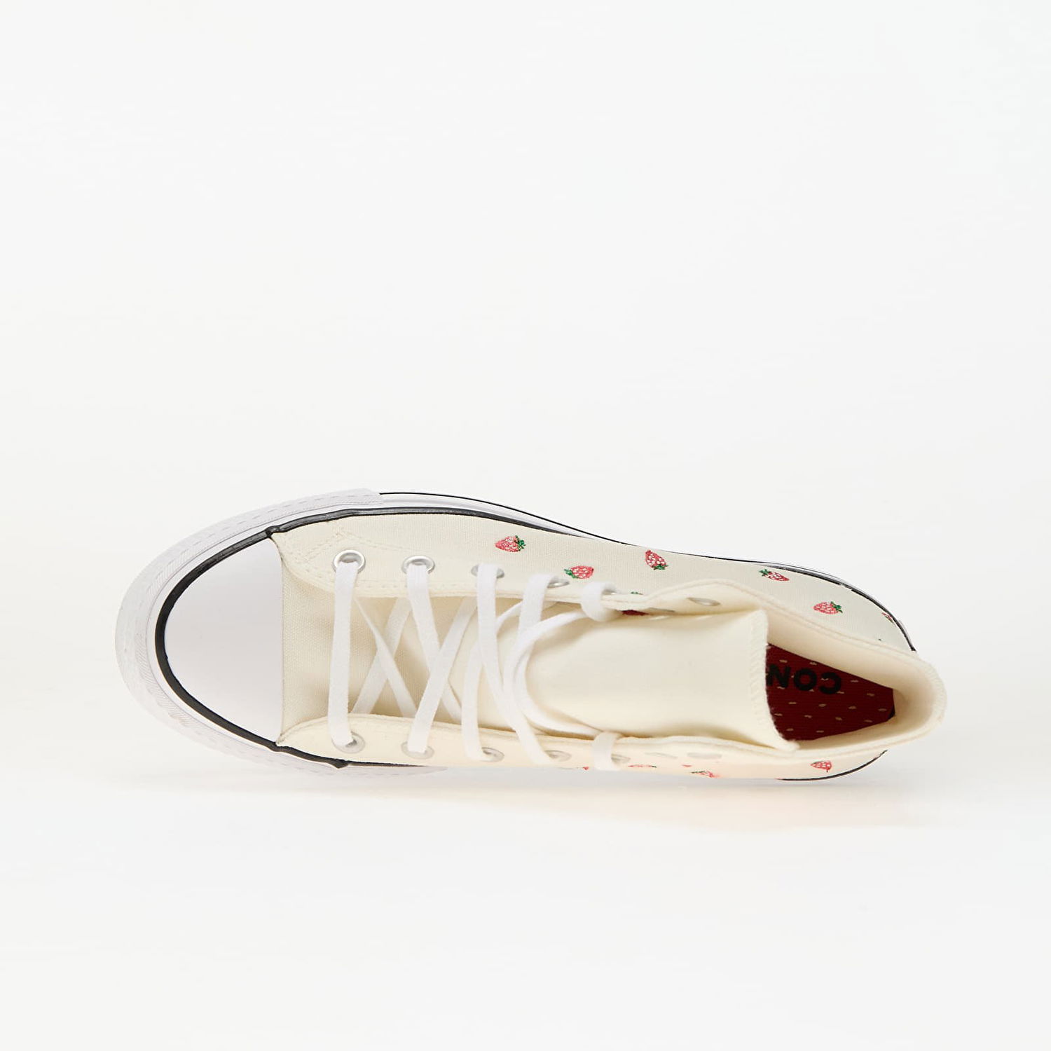 Кецове и обувки Converse Chuck Taylor All Star Lift Platform Embroidered Strawberries Бежово | A14934C, 1