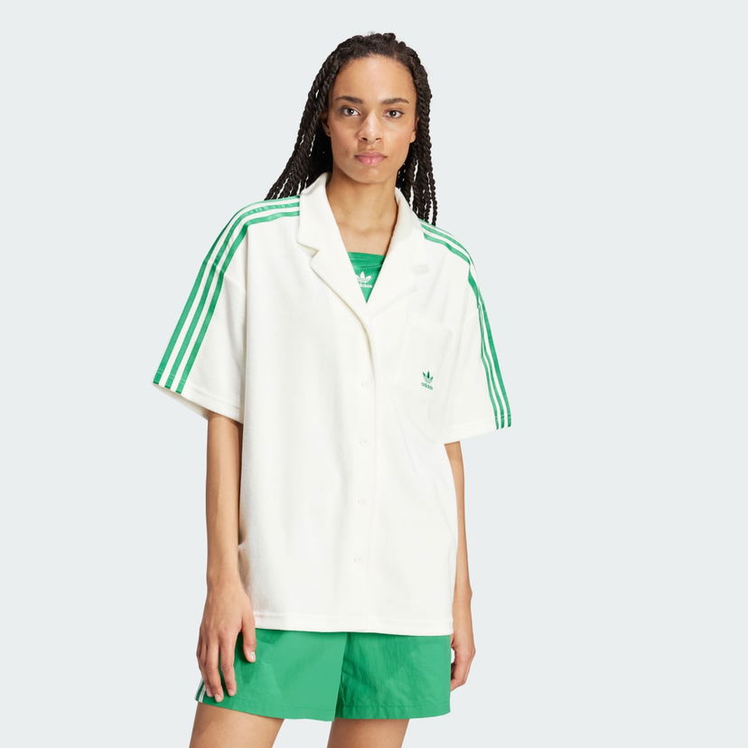Риза adidas Performance White Button-Up Shirt Бяло | JH0614