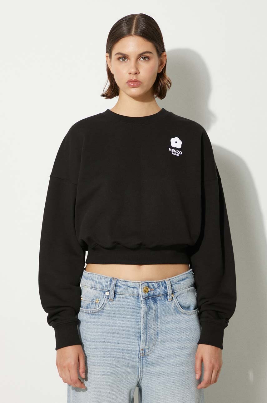 Суитчър KENZO Kenzo Flower Boke 2.0 Cropped Sweat Черно | FE62SW1664MI.99J, 0