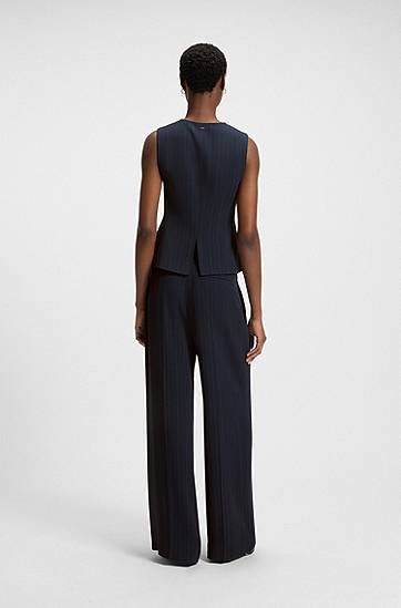 Жилетка BOSS BOSS Pinstripe Single-Breasted Waistcoat Тъмно синьо | 50548493, 1