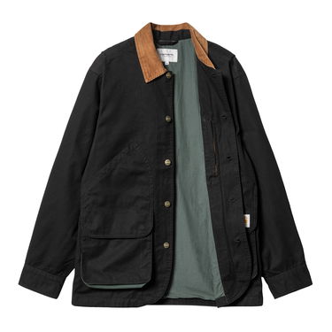 Яке Carhartt WIP Heston Jacket "Black / Discovery Green heavy stone wash" Черно | I032148_1OC_60, 5