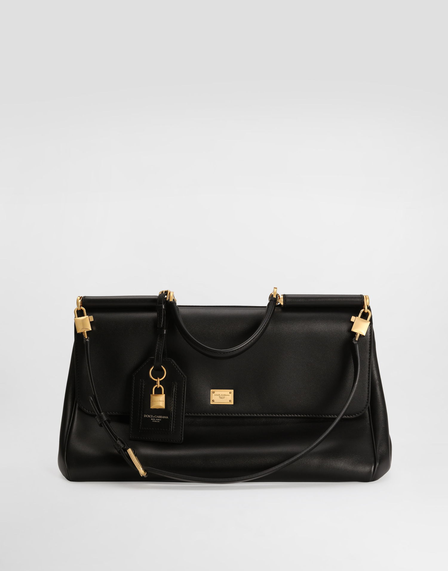 Дамска чанта Dolce & Gabbana Dolce & Gabbana My Sicily Plongé Calfskin Handbag Черно | BB7814B732180999, 0