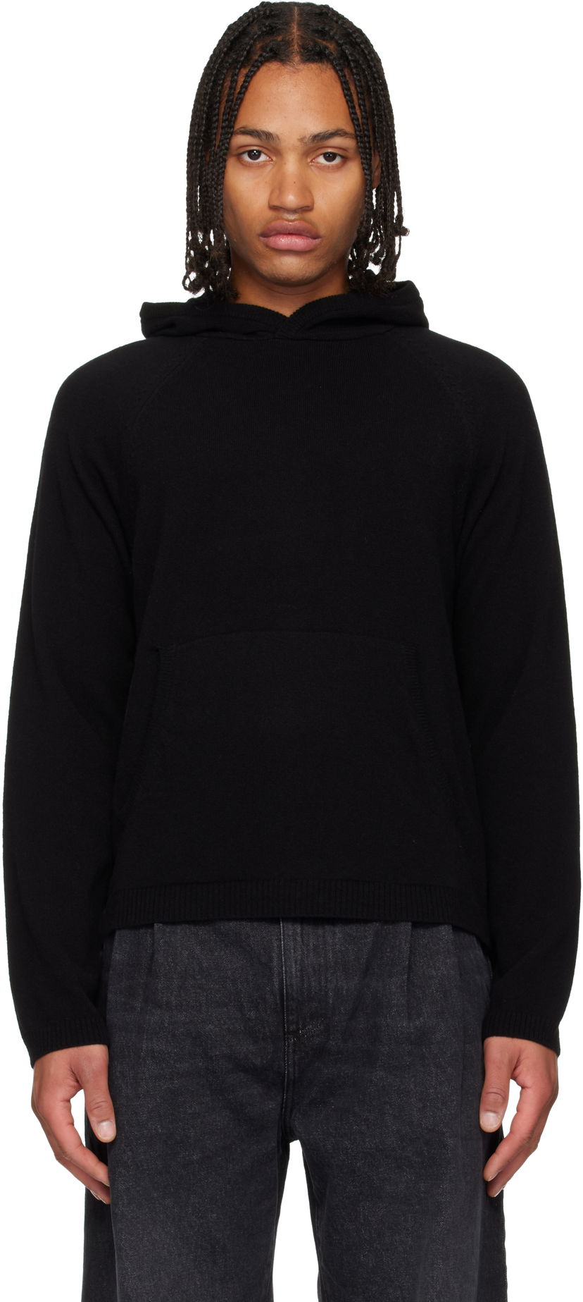 Суитчър OUR LEGACY OUR LEGACY Knitted Hoodie Черно | M4253KBC