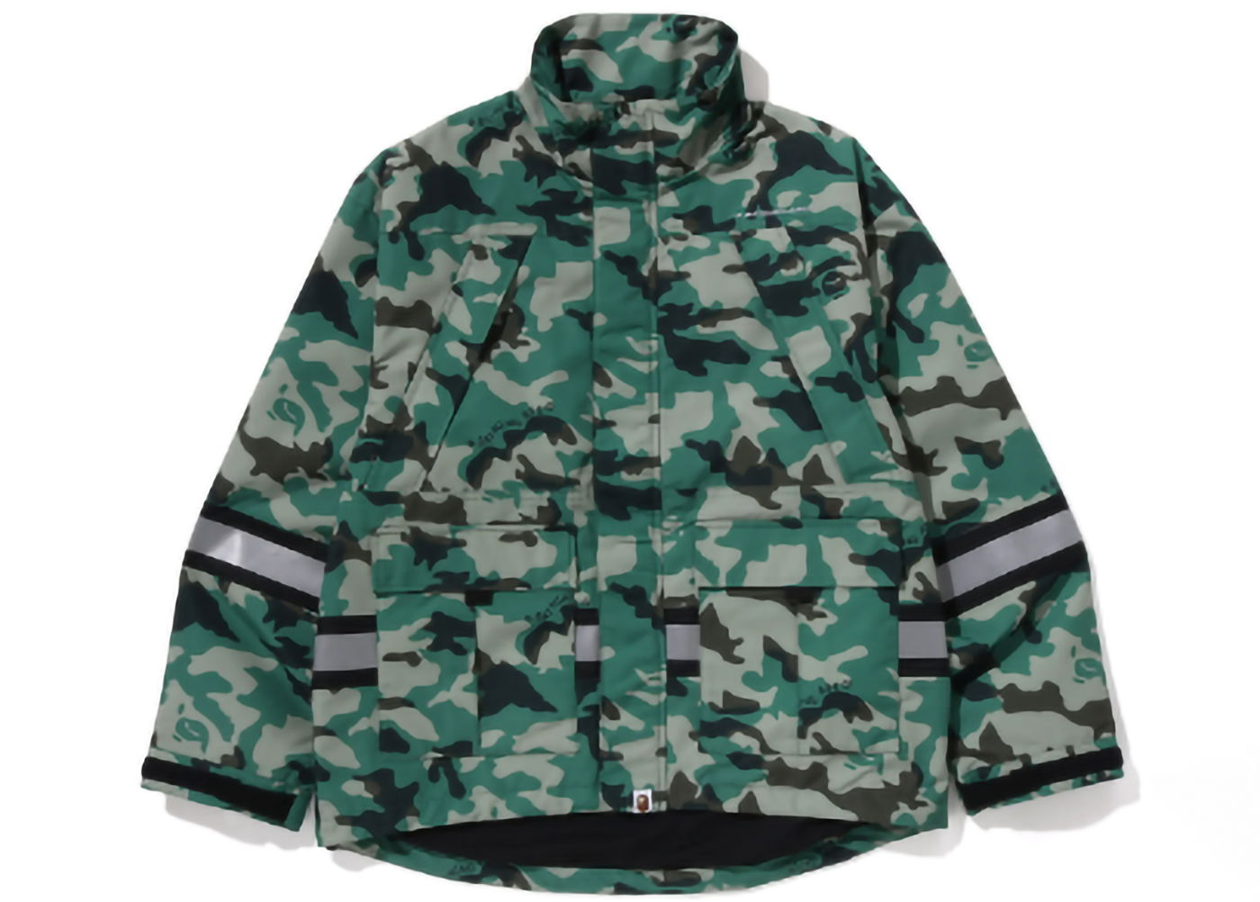 Яке BAPE Woodland Camo Relaxed Fit Safety Jacket Зелено | 1J30-140-003, 0