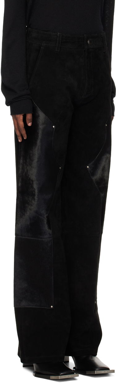 Панталони HELIOT EMIL Carpenter Suede Pants Черно | AW24_W_10_176_BLK01, 1
