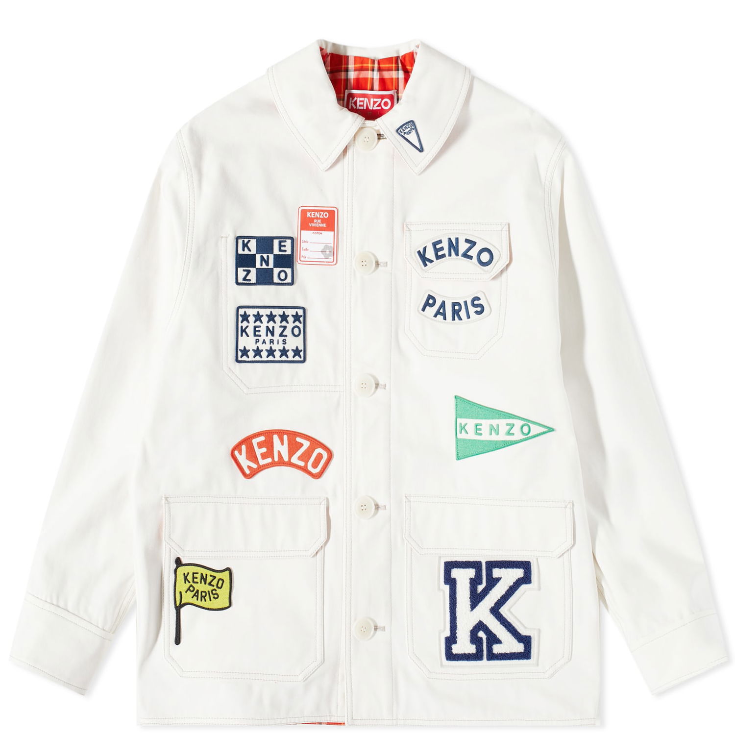 Яке KENZO Paris Workwear Jacket Бяло | FD52VE0379RT-02, 0