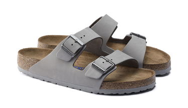 Кецове и обувки Birkenstock Arizona SFB Nubuck Leather Narrow Fit W Сиво | 1020973, 4