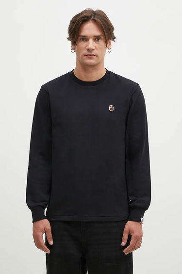 Тениска BAPE A Bathing Ape One Point Longsleeve T-Shirt Черно | 1K80111017, 0