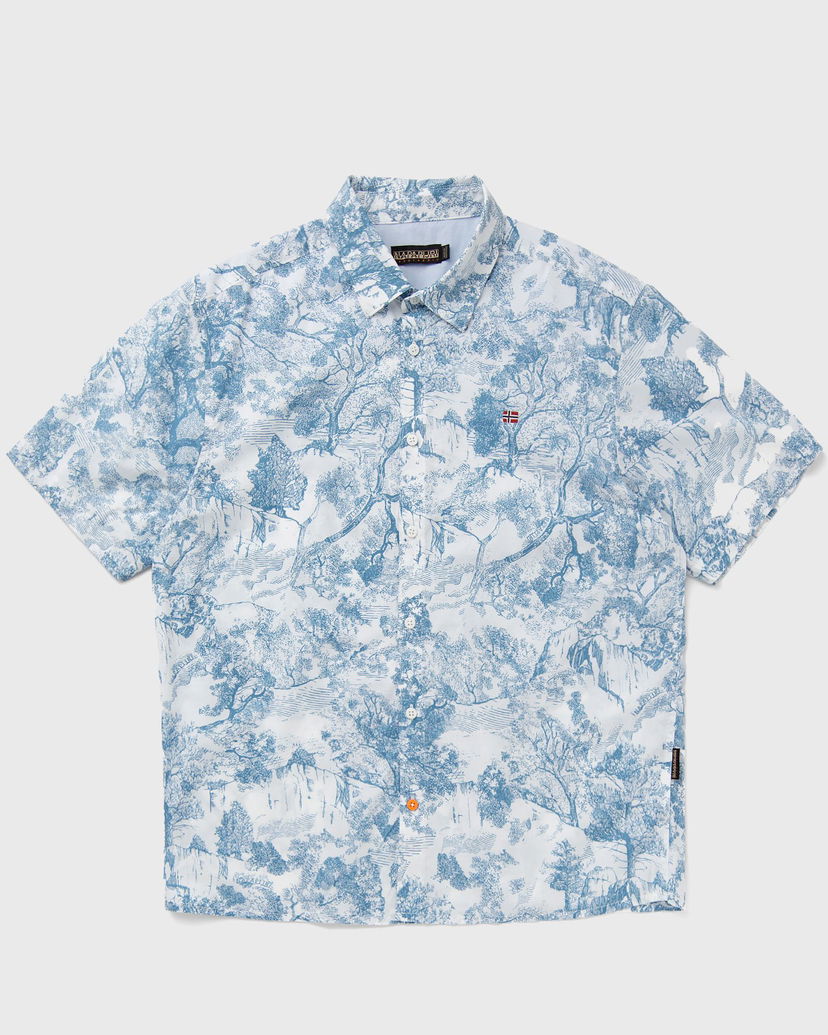 Риза Napapijri G-RONGE S/S Shirt Синьо | NP0A4HX1F5Z1