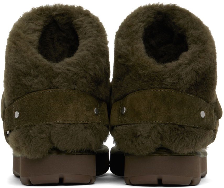 Кецове и обувки Burberry Burberry Shearling Chubby Boots Зелено | 8092544, 1