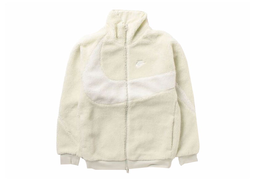 Яке Nike Sportswear Big Swoosh Reversible Boa Jacket (Asia Sizing) Sea Glass/Sail Бежово | BQ6546-020