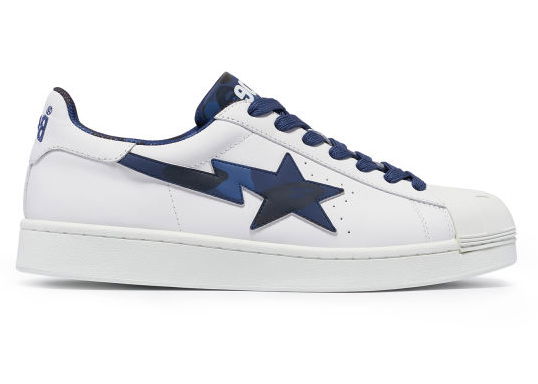 Кецове и обувки BAPE A Bathing Ape Skull Sta White Navy Бяло | 1J20191007-NVY