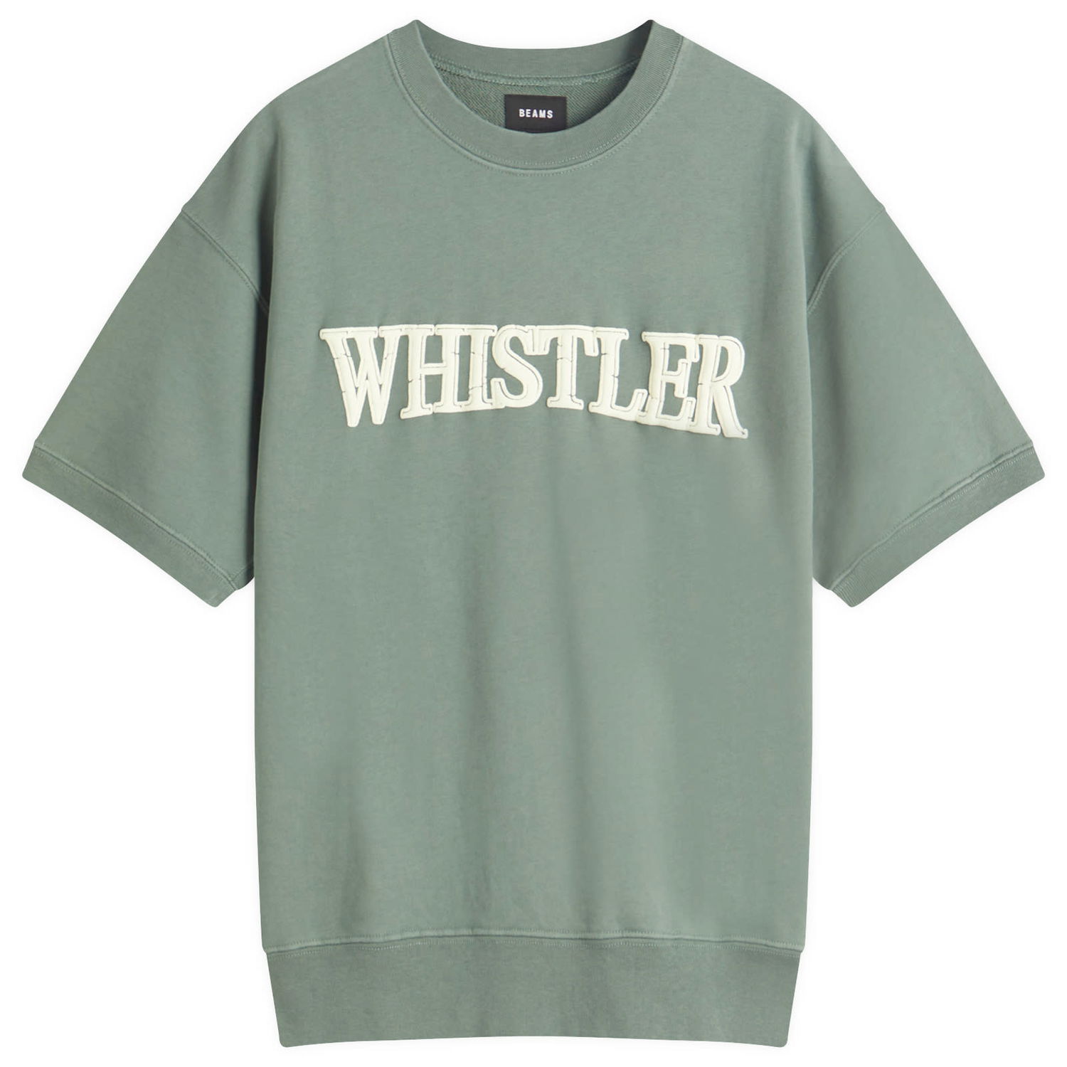 Тениска BEAMS BEAMS Men's Whistler Print Short Sleeve Sweatshirt Зелено | 1103-0054-146-65, 0