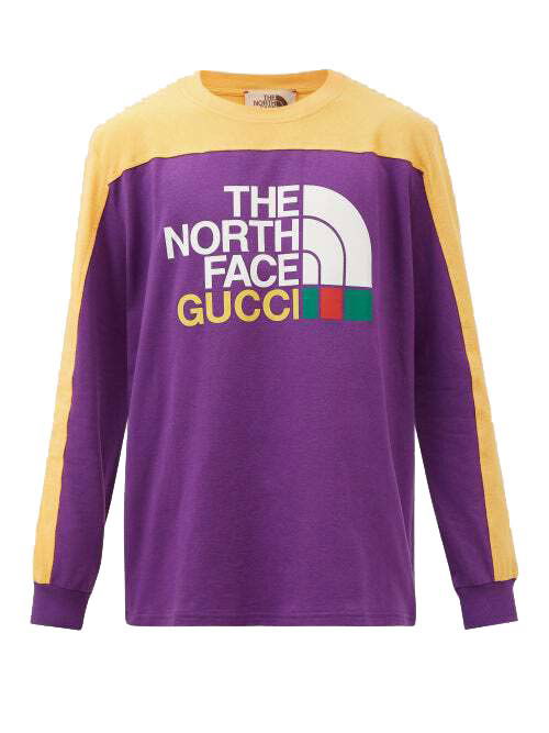 Тениска Gucci The North Face x Long Sleeve T Shirt Лилаво | 671439 XJDRA 5481, 0