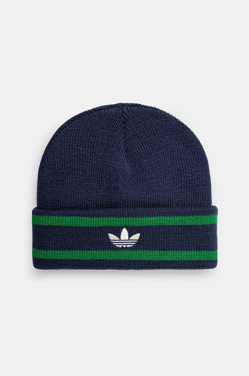 Шапка adidas Originals Beanie With Green Stripes Синьо | JL9569.M, 0