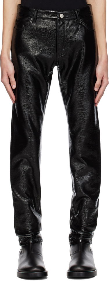 Панталони Courrèges Courrèges Crinkled Slim Trousers Черно | PERCPA022VY0014, 0