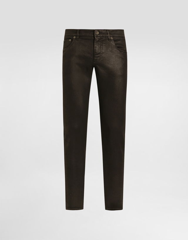 Coated Denim Trousers 48