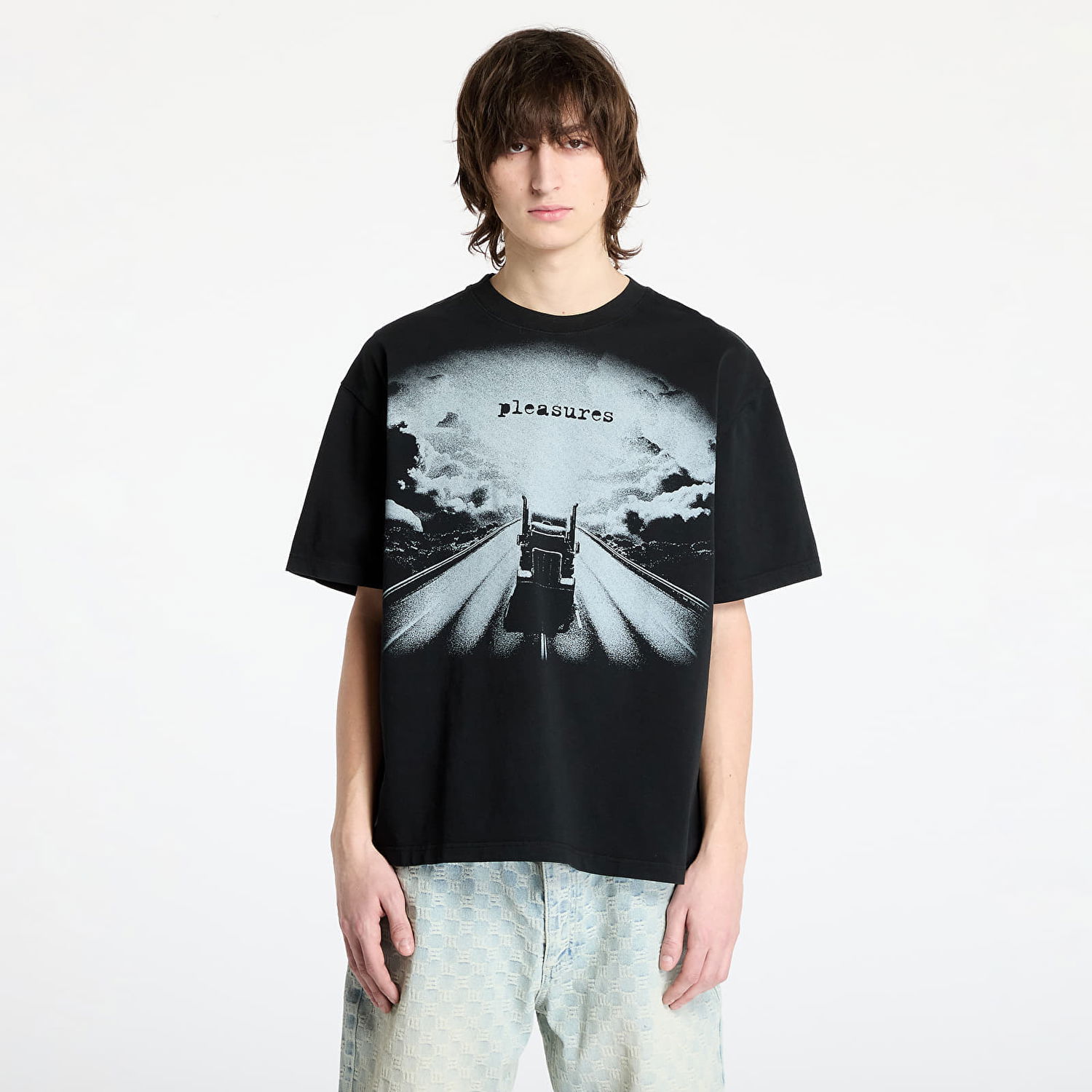 Тениска Pleasures PLEASURES Truck Heavyweight Tee Черно | P25SP025 BLACK, 0