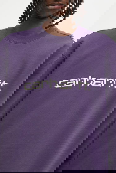 Суитчър Carhartt WIP WIP Loose Fit Crewneck Logo Sweatshirt Лилаво | I030546.38IXX, 3