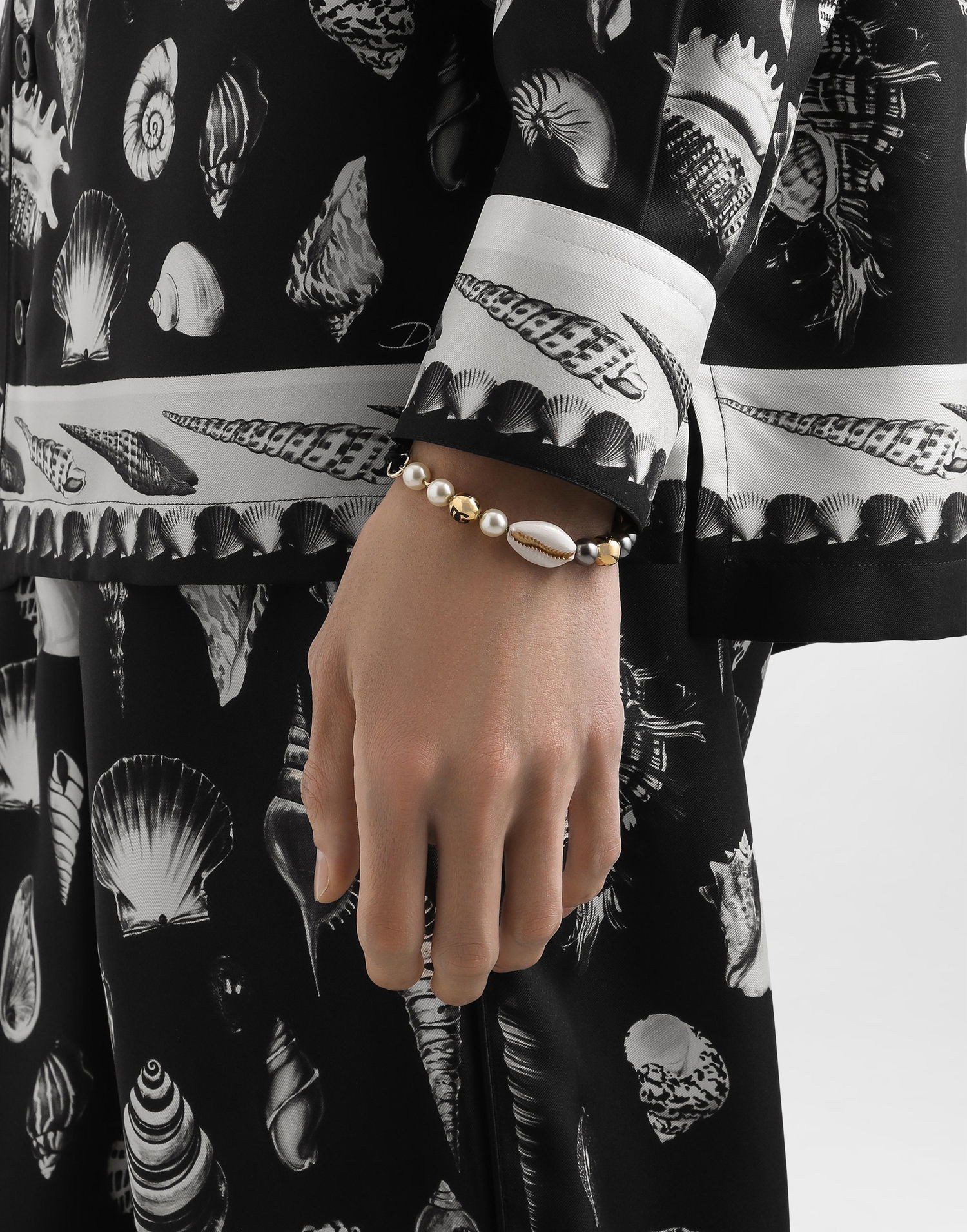 Гривна Dolce & Gabbana Dolce & Gabbana Beaded Cord Bracelet Черно | WBR5C3W1111N0011, 1