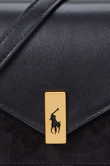 Дамска чанта Polo by Ralph Lauren Leather and Suede Clutch Черно | 427952418, 3