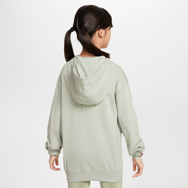 Суитчър Nike Girls' Fleece Hoodie with Pockets Сиво | FZ5549-370, 3