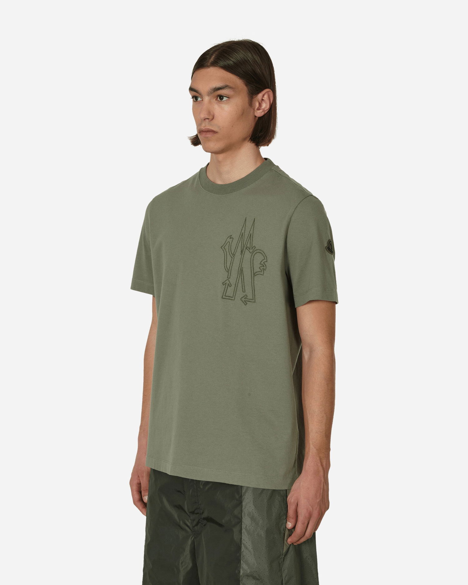 Тениска Moncler Born To Protect Logo T-Shirt Зелено | 8C00039899YU 820, 1