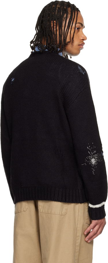 Пуловер Neighborhood Distressed Rib Knit Crewneck Sweater Черно | 252FUNH-KNM02, 2