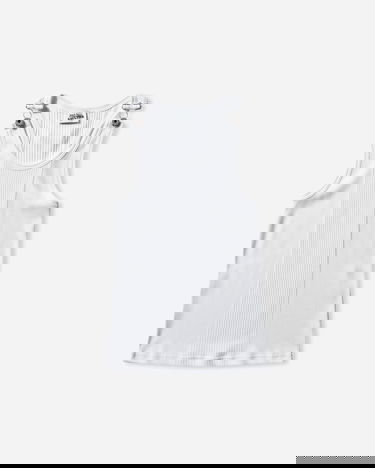 Потник Jean Paul Gaultier Jean Paul Gaultier Overall Buckles Ribbed Tank Top Бяло | 25/03-U-TO380-J014-01, 4