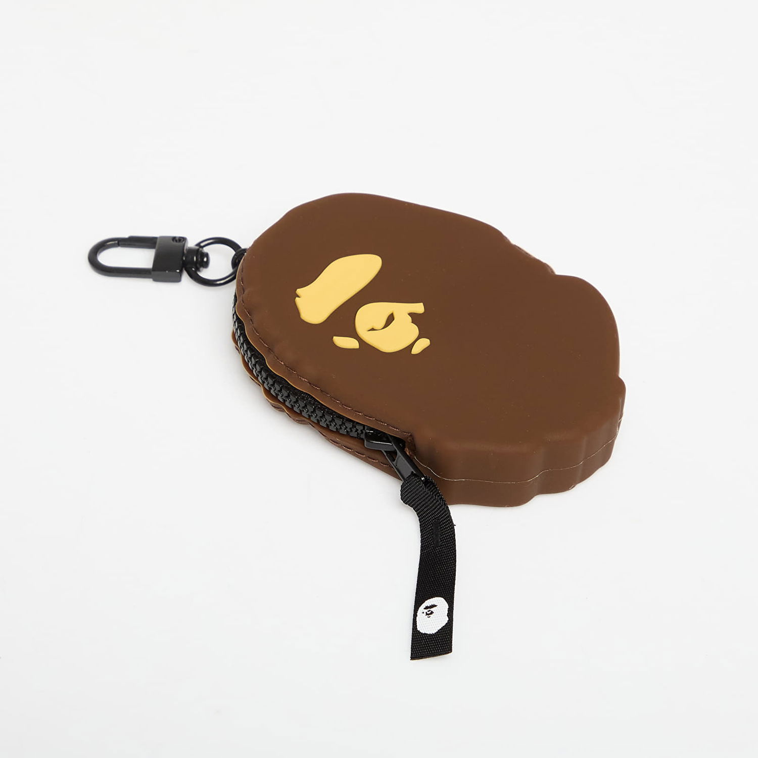 Портфейл BAPE Ape Head Silicone Zippered Coin Case with Carabiner Кафяво | 001SGL801011MBRW, 0