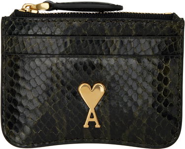 Портфейл AMI AMI Paris Leather Zipped Card Holder Черно | USL105.AL0106, 0