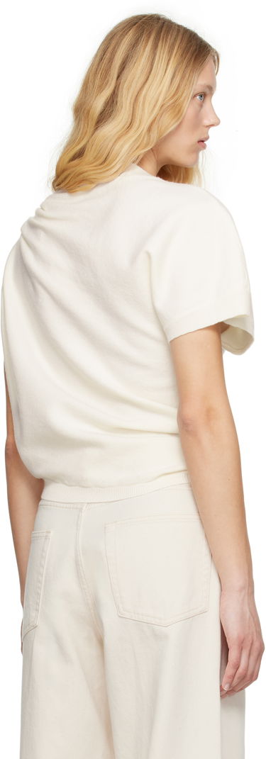Пуловер Róhe Róhe Deconstructed Knitted T-Shirt Бяло | 415-23-337, 2