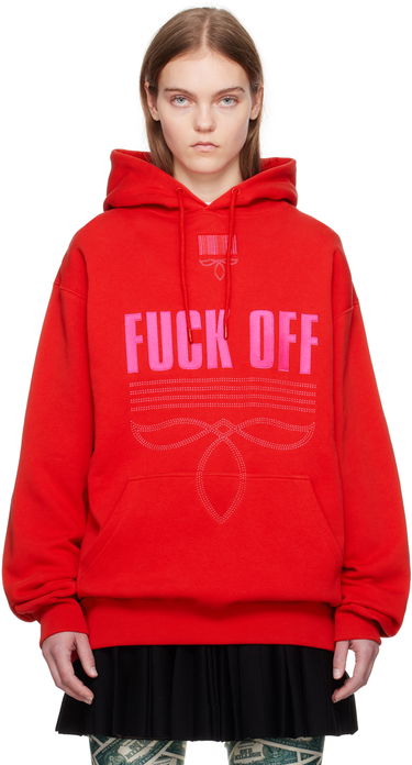 Суитчър VETEMENTS Embroidered Hoodie Червено | VL20HD280R, 0