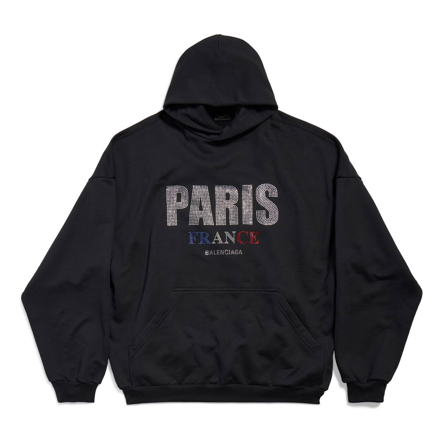 Суитчър Balenciaga Paris Strass Black Hoodie Черно | 803265TRVL41000, 0